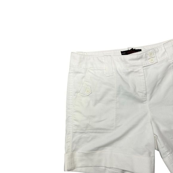 Jennifer & Grace White Bermuda Shorts Tailored Cotton Design Size 12 - Picture 2 of 6